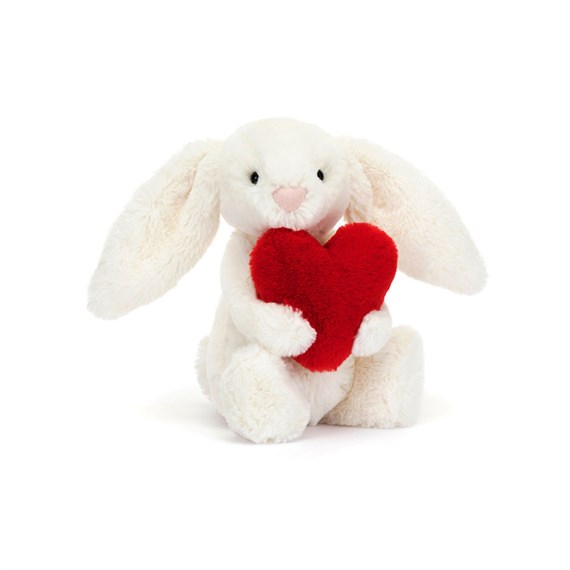 Jellycat Bashful Red Love Heart Bunny Small Soft Toy (BB6LOVEN)